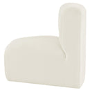 Manufacturer Color_Cream -- Arc Cream Velvet Upholstered Modular Curved Corner Chair IMAGE 7