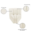  Manufacturer Color_Cream -- Arc Cream Velvet Upholstered Modular Curved Corner Chair IMAGE 9