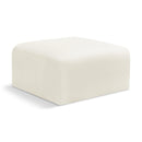  Manufacturer Color_Cream -- Arc Cream Velvet Upholstered Modular Ottoman IMAGE 1