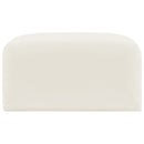  Manufacturer Color_Cream -- Arc Cream Velvet Upholstered Modular Ottoman IMAGE 4