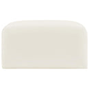 Meridian Arc Cream Velvet Ottoman IMAGE 4