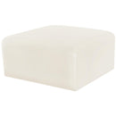 Meridian Arc Cream Velvet Ottoman IMAGE 5