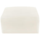 Meridian Arc Cream Velvet Ottoman IMAGE 6