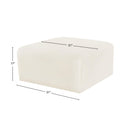 Meridian Arc Cream Velvet Ottoman IMAGE 7