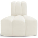 Meridian Arc Cream Velvet Reverse Corner IMAGE 1