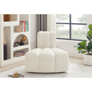  Manufacturer Color_Cream -- Arc Cream Velvet Upholstered Modular Reverse Corner Chair IMAGE 2