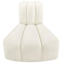  Manufacturer Color_Cream -- Arc Cream Velvet Upholstered Modular Reverse Corner Chair IMAGE 4