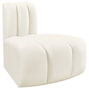 Meridian Arc Cream Velvet Reverse Corner IMAGE 5
