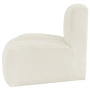  Manufacturer Color_Cream -- Arc Cream Velvet Upholstered Modular Reverse Corner Chair IMAGE 7