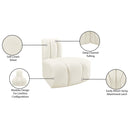 Meridian Arc Cream Velvet Reverse Corner IMAGE 9