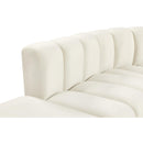  Manufacturer Color_Cream -- Arc 161" Cream Velvet Upholstered 10 pc Modular Sectional IMAGE 12