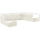  Manufacturer Color_Cream -- Arc 161" Cream Velvet Upholstered 10 pc Modular Sectional IMAGE 16