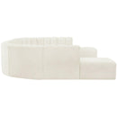  Manufacturer Color_Cream -- Arc 161" Cream Velvet Upholstered 10 pc Modular Sectional IMAGE 6