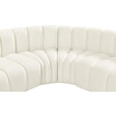  Manufacturer Color_Cream -- Arc 161" Cream Velvet Upholstered 10 pc Modular Sectional IMAGE 8