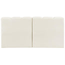 Meridian Arc Cream Velvet 2 pc Modular Sectional IMAGE 3