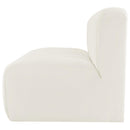 Meridian Arc Cream Velvet 2 pc Modular Sectional IMAGE 7