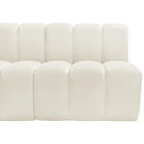 Meridian Arc Cream Velvet 2 pc Modular Sectional IMAGE 8