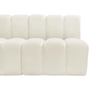  Manufacturer Color_Cream -- Arc 84" Cream Velvet Upholstered 3 pc Modular Sectional IMAGE 8