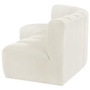  Manufacturer Color_Cream -- Arc 86" Cream Velvet Upholstered 3 pc Modular Sectional IMAGE 7