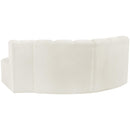  Manufacturer Color_Cream -- Arc 70" Cream Velvet Upholstered 3 pc Modular Sectional IMAGE 3