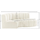  Manufacturer Color_Cream -- Arc 70" Cream Velvet Upholstered 3 pc Modular Sectional IMAGE 9