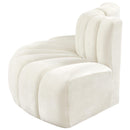  Manufacturer Color_Cream -- Arc 77" Cream Velvet Upholstered 3 pc Modular Sectional IMAGE 6
