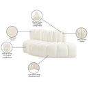  Manufacturer Color_Cream -- Arc 77" Cream Velvet Upholstered 3 pc Modular Sectional IMAGE 9