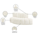 Meridian Arc Cream Velvet 3 pc Modular Sectional IMAGE 9