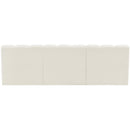  Manufacturer Color_Cream -- Arc 89.5" Cream Velvet Upholstered 3 pc Modular Sectional IMAGE 3