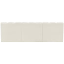 Meridian Arc Cream Velvet 3 pc Modular Sectional IMAGE 3