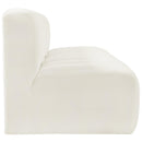  Manufacturer Color_Cream -- Arc 89.5" Cream Velvet Upholstered 3 pc Modular Sectional IMAGE 7