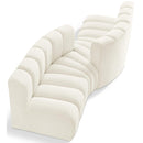  Manufacturer Color_Cream -- Arc 108" Cream Velvet Upholstered 4 pc Modular Sectional IMAGE 1
