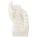  Manufacturer Color_Cream -- Arc 108" Cream Velvet Upholstered 4 pc Modular Sectional IMAGE 4