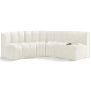  Manufacturer Color_Cream -- Arc 103" Cream Velvet Upholstered 4 pc Modular Sectional IMAGE 1