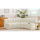  Manufacturer Color_Cream -- Arc 103" Cream Velvet Upholstered 4 pc Modular Sectional IMAGE 2