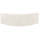  Manufacturer Color_Cream -- Arc 103" Cream Velvet Upholstered 4 pc Modular Sectional IMAGE 3