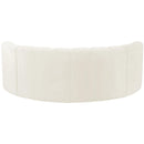  Manufacturer Color_Cream -- Arc 88" Cream Velvet Upholstered 4 pc Modular Sectional IMAGE 3