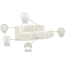  Manufacturer Color_Cream -- Arc 104" Cream Velvet Upholstered 4 pc Modular Sectional IMAGE 11