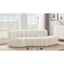  Manufacturer Color_Cream -- Arc 104" Cream Velvet Upholstered 4 pc Modular Sectional IMAGE 2