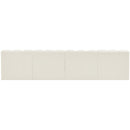  Manufacturer Color_Cream -- Arc 119" Cream Velvet Upholstered 4 pc Modular Sectional IMAGE 3