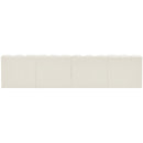 Meridian Arc Cream Velvet 4 pc Modular Sectional IMAGE 3