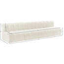  Manufacturer Color_Cream -- Arc 119" Cream Velvet Upholstered 4 pc Modular Sectional IMAGE 9