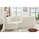  Manufacturer Color_Cream -- Arc 102" Cream Velvet Upholstered 4 pc Modular Sectional IMAGE 2
