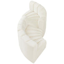  Manufacturer Color_Cream -- Arc 102" Cream Velvet Upholstered 4 pc Modular Sectional IMAGE 3