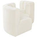  Manufacturer Color_Cream -- Arc 102" Cream Velvet Upholstered 4 pc Modular Sectional IMAGE 5