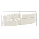  Manufacturer Color_Cream -- Arc 102" Cream Velvet Upholstered 4 pc Modular Sectional IMAGE 7