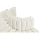  Manufacturer Color_Cream -- Arc 90" Cream Velvet Upholstered 4 pc Modular Sectional IMAGE 7