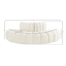  Manufacturer Color_Cream -- Arc 90" Cream Velvet Upholstered 4 pc Modular Sectional IMAGE 8