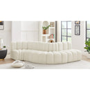  Manufacturer Color_Cream -- Arc 122" Cream Velvet Upholstered 5 pc Modular Sectional IMAGE 2