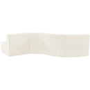  Manufacturer Color_Cream -- Arc 122" Cream Velvet Upholstered 5 pc Modular Sectional IMAGE 3